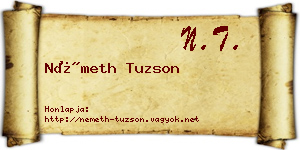 Németh Tuzson névjegykártya